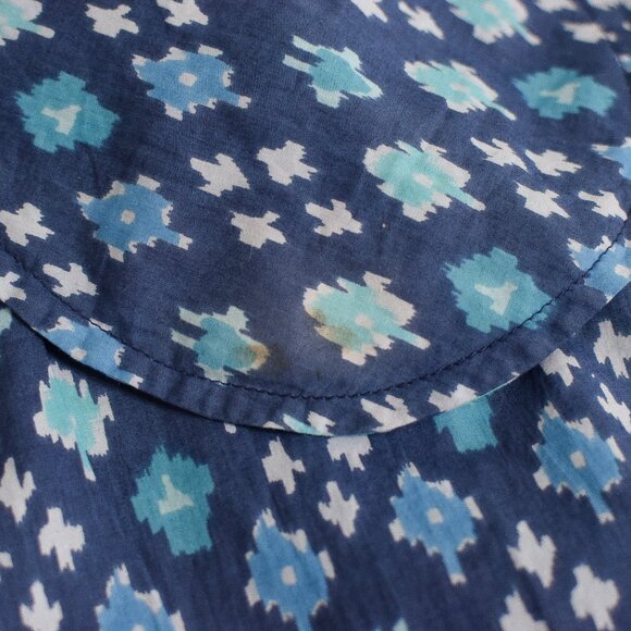 Tuckernuck Pink City Prints Blue Isabel Tiered Midi Dress in Ocean Ikat Size XS - Picture 9 of 10